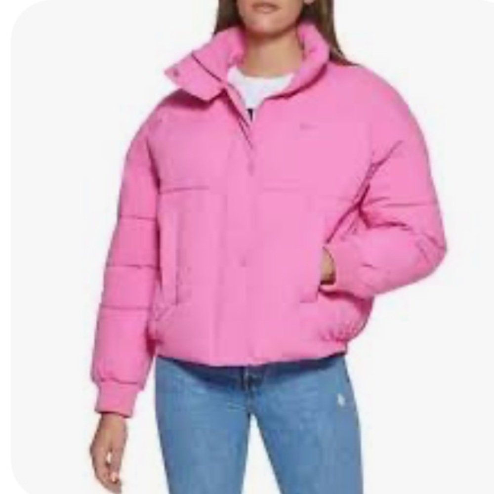 Levi’s Pink Puffer Jacket - Picture 1 of 8